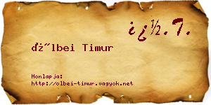 Ölbei Timur névjegykártya
